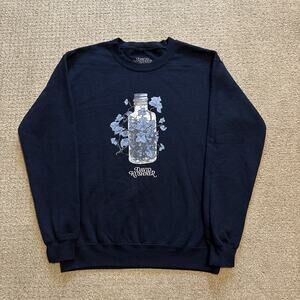 David Kushner Concert Sweatshirt Crew Neck Sz Small Blue Long Sleeve Music Logo